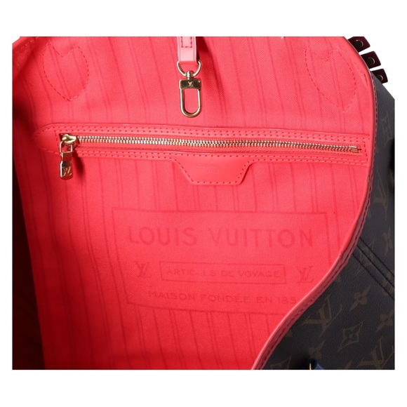 Louis Vuitton Tote Bag Neverfull MM Tote Flamingo M41663 Monogram Canvas + Pouch - Picture 13 of 15